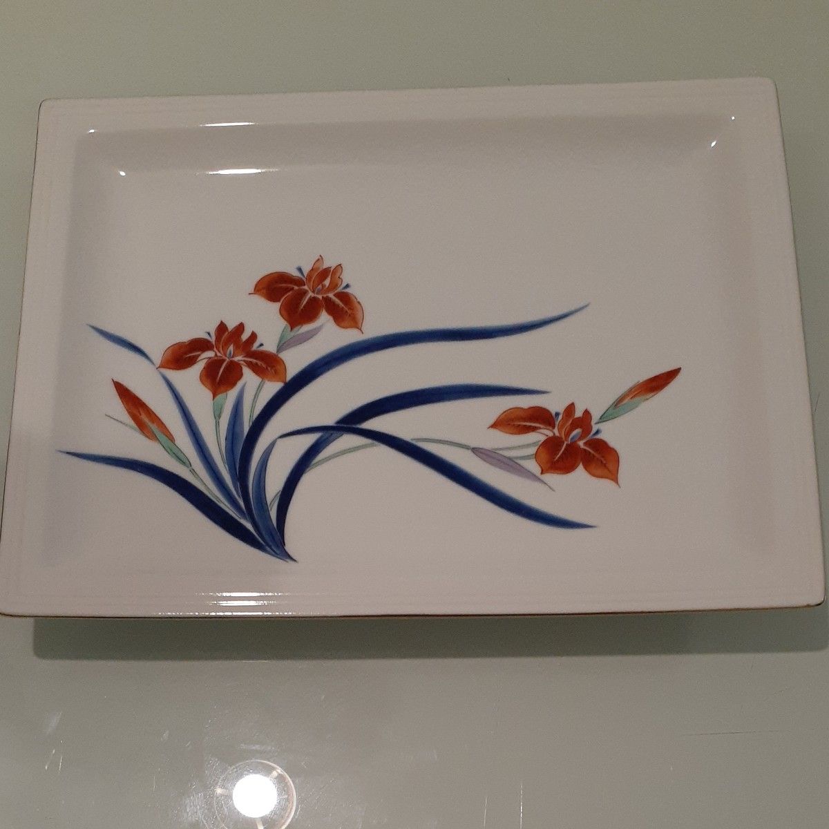 角皿 庫山窯 前畑陶器 美濃焼 和食器 色絵 銘々皿5枚 染付 赤絵 角皿 庫山窯 前畑陶器 美濃焼 和食器 色絵 銘々皿5枚 染付 赤絵