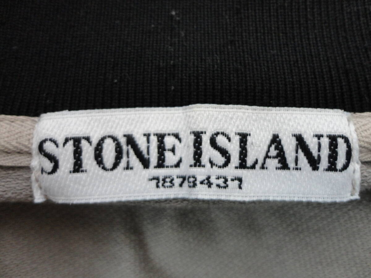 0837【本州のみ送料無料】STONE ISLAND ストーンアイランド　メンズカットソー　長袖ポロシャツ　グレー　XLサイズ_画像3