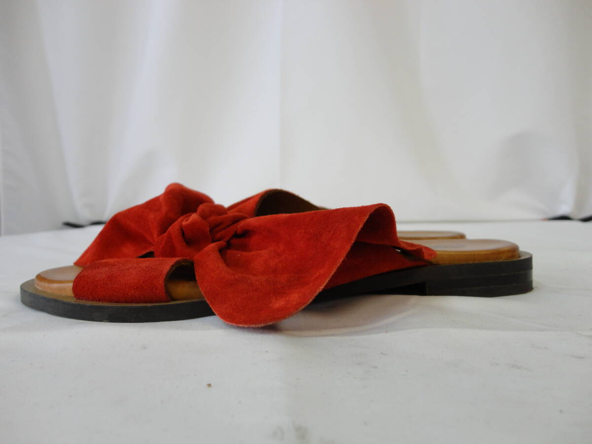 0883[ Honshu only free shipping ]ROSE BUD (Tendenza) Rose Bud lady's shoes big ribbon sandals MADE IN ITALY red 