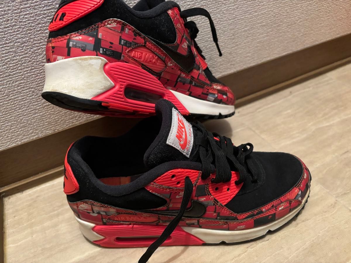 中古 NIKE ATMOS AIRMAX90 プリント アトモス 送料込 25㎝　ナイキエアマックス90