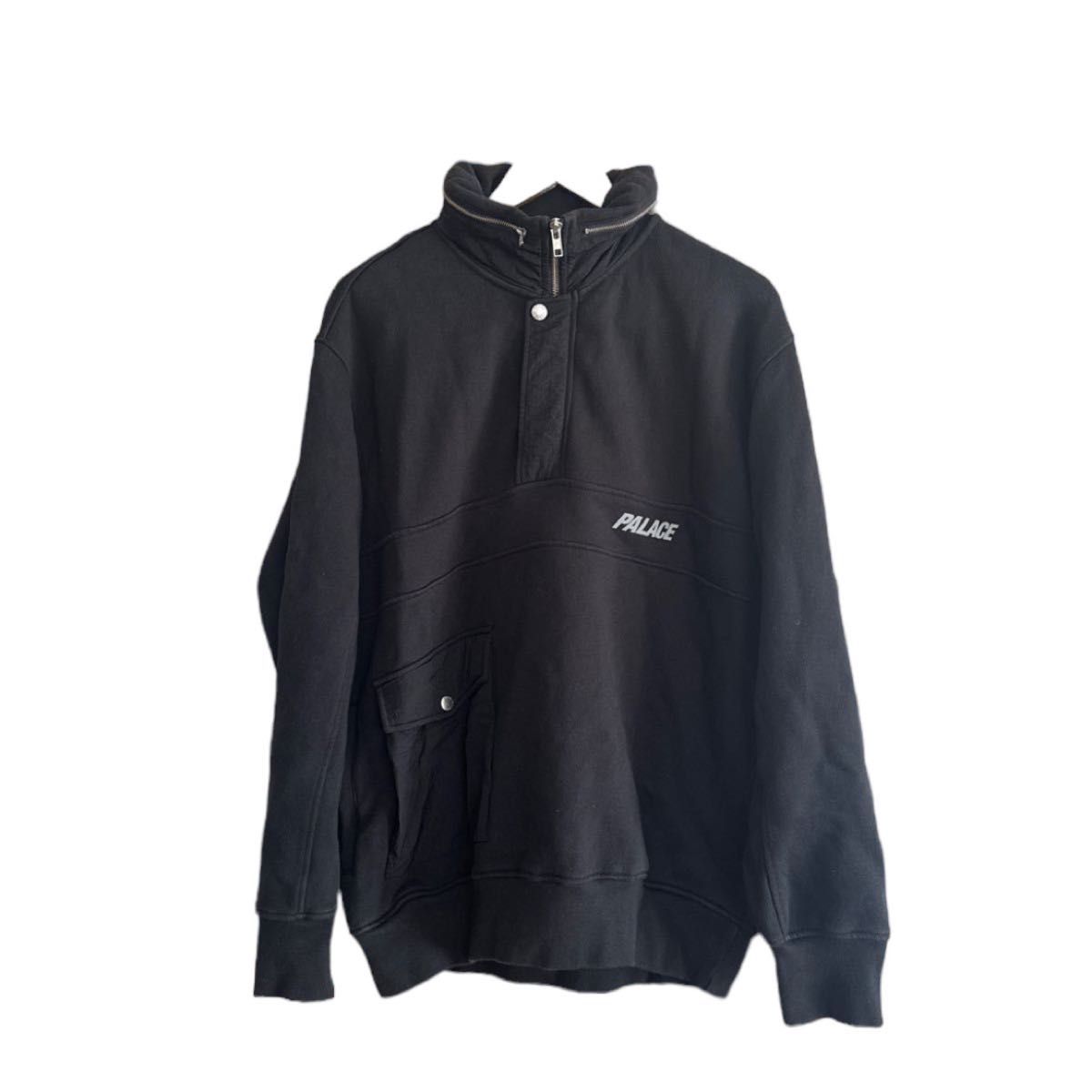 Palace Skateboards 3Ms Hood 18SS ハーフジップ スウェット　 パレス スケートボード　ブラック