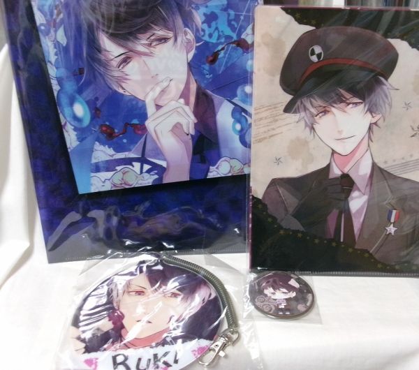 DIABOLIK LOVERStiabolik lovers less god ruki goods 7 point set pass case can badge clear file microfibre Cross 