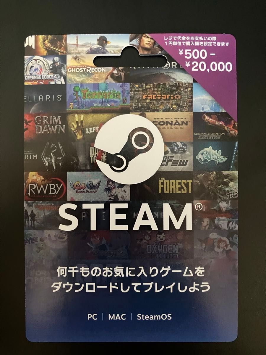 steamカード5000円分です。買ってみたものの使い道がなかったので出品しました。