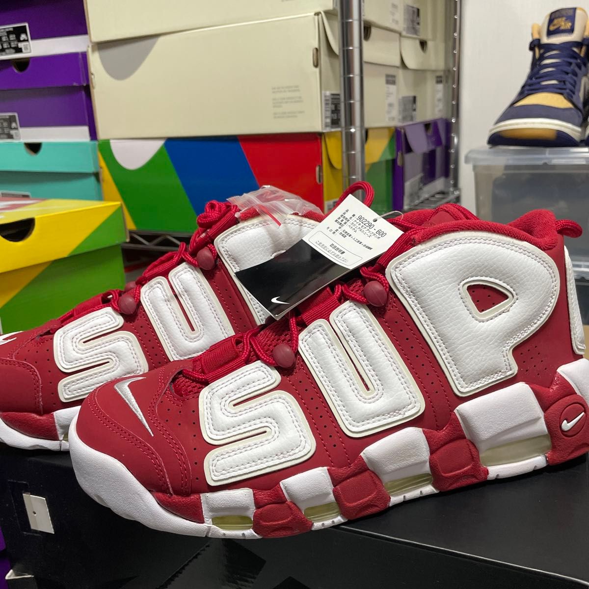 新品28cm Supreme x NIKE AIR MORE UPTEMPO RED 902290-600 シュプリーム 赤