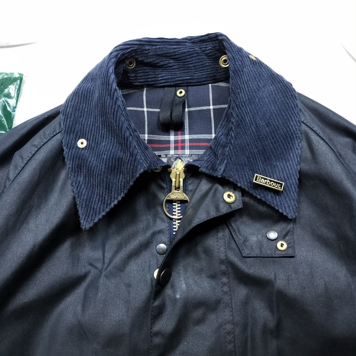 90s Deadstock　Barbour　beaufort c40　ネイビーデッドストック　バブアー　ビューフォート　イギリス製　ビンテージ_画像2