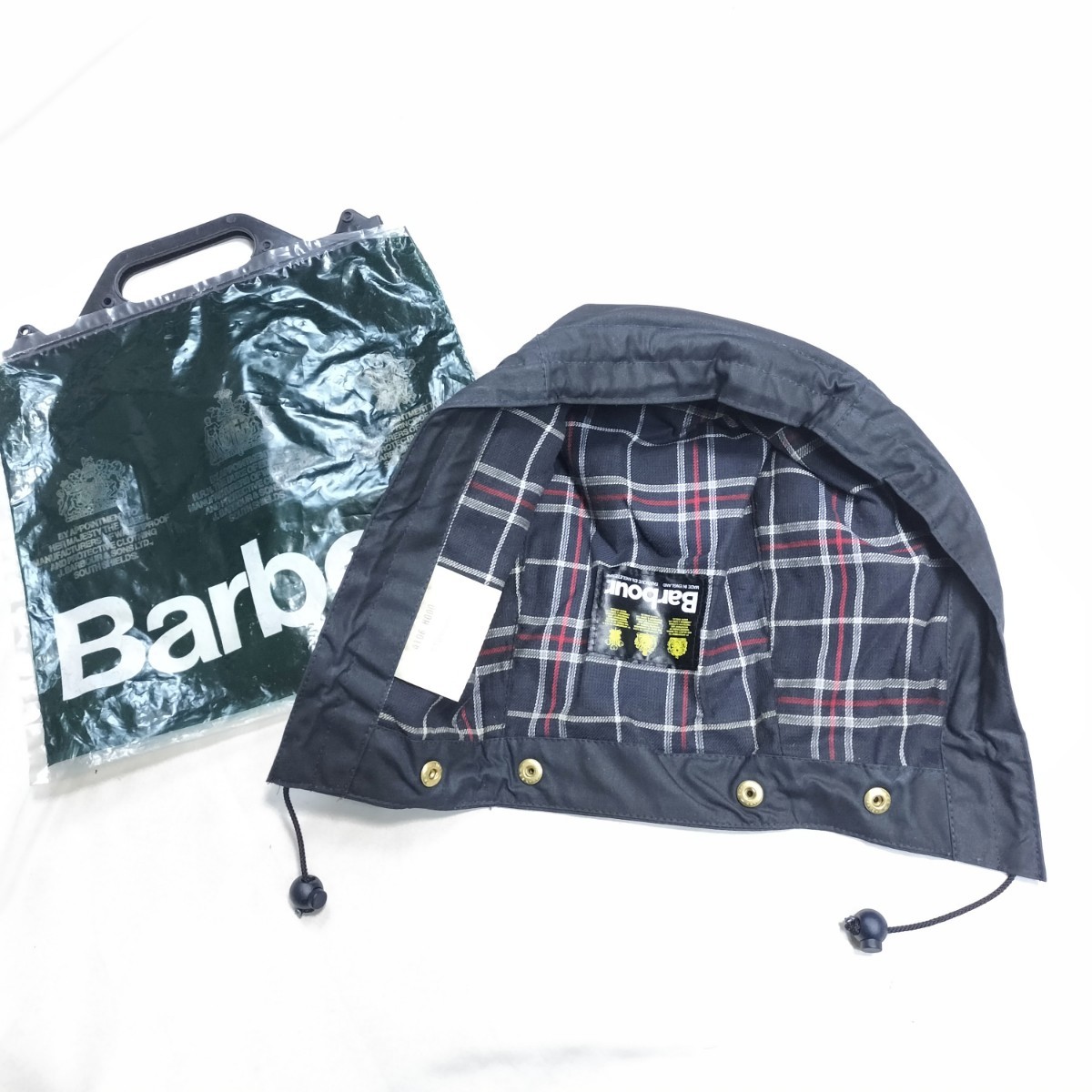 90s Barbour バブアー　フード　ネイビー　ほぼ新品