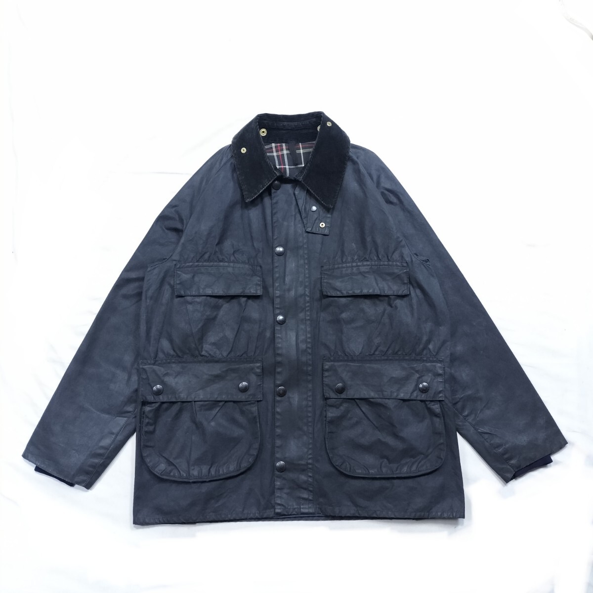 80s Barbour bedale　c38　ネイビー　バブアー　ビデイル　4ポケット　 3クラウン　3クレスト