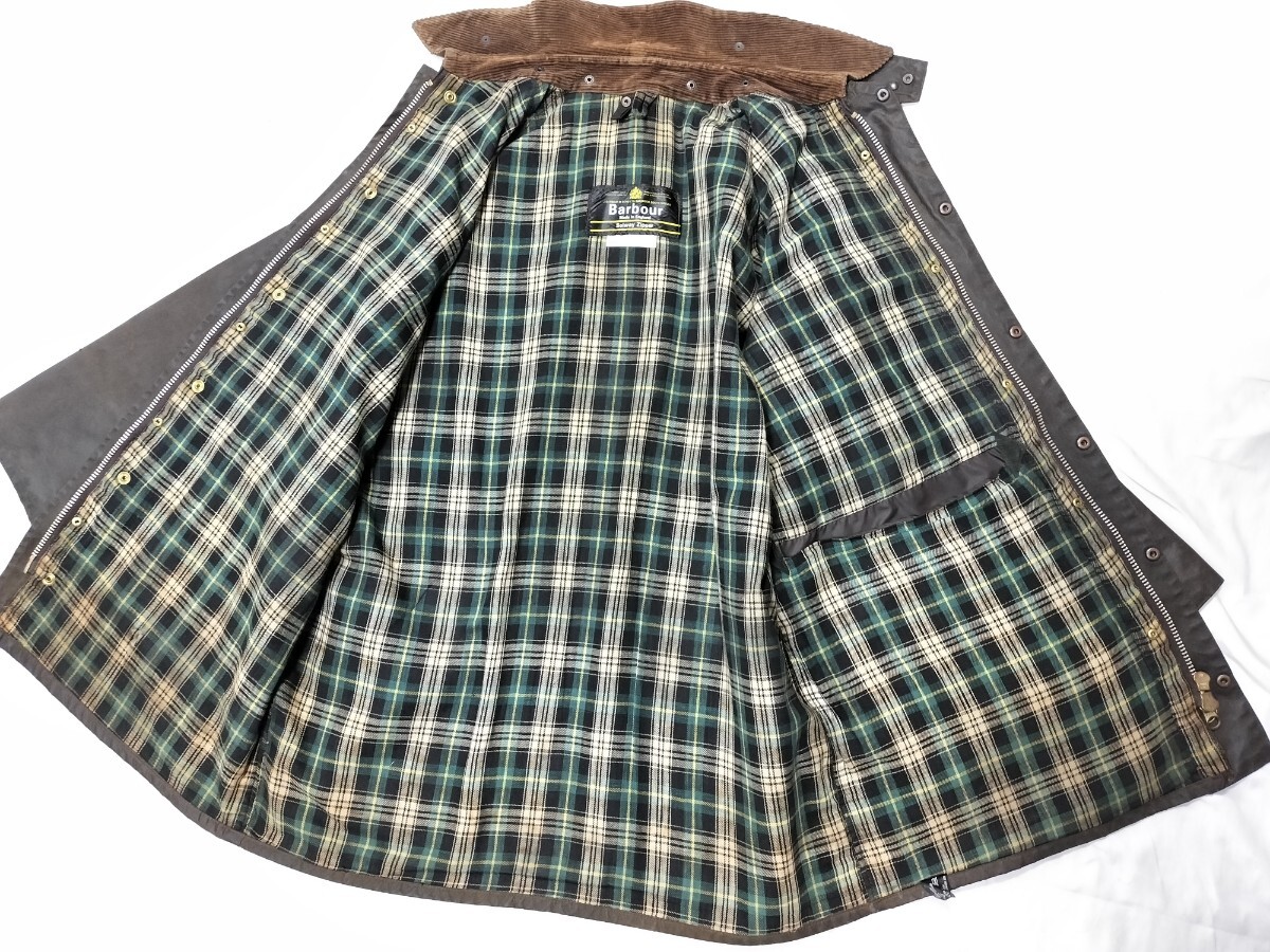 80s 1982年 BARBOUR SOLWAY ZIPPER c42 オリーブ 1crestバブアー 80s 1982年 BARBOUR SOLWAY ZIPPER c42 オリーブ 1crestバブアー