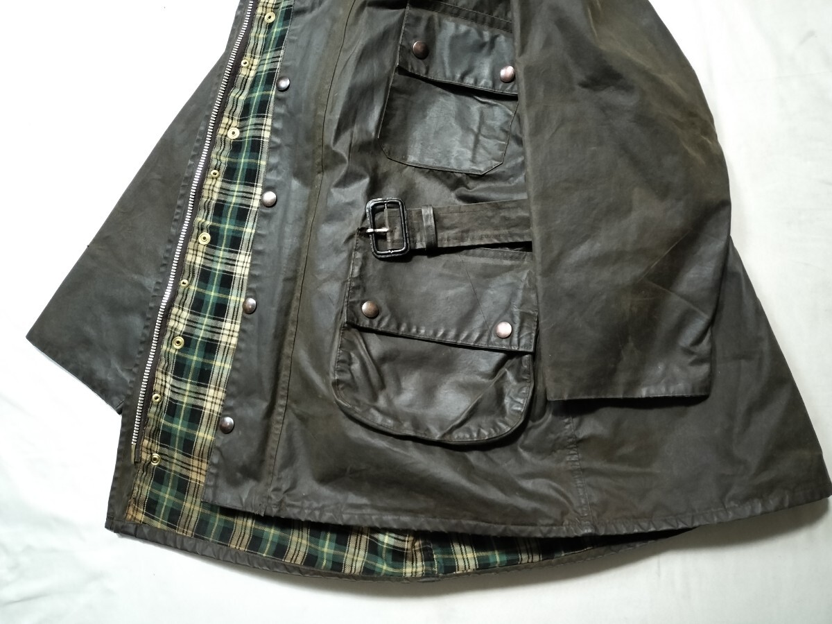 80s 1982年 BARBOUR SOLWAY ZIPPER c42 オリーブ 1crestバブアー 80s 1982年 BARBOUR SOLWAY ZIPPER c42 オリーブ 1crestバブアー