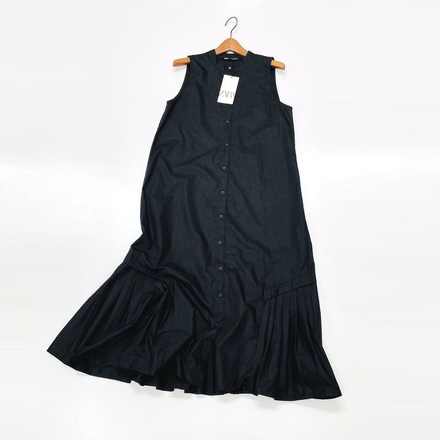 未使用品 /S/ ZARA ブラック ノースリーブシャツワンピース 未使用品 /S/ ZARA ブラック ノースリーブシャツワンピース
