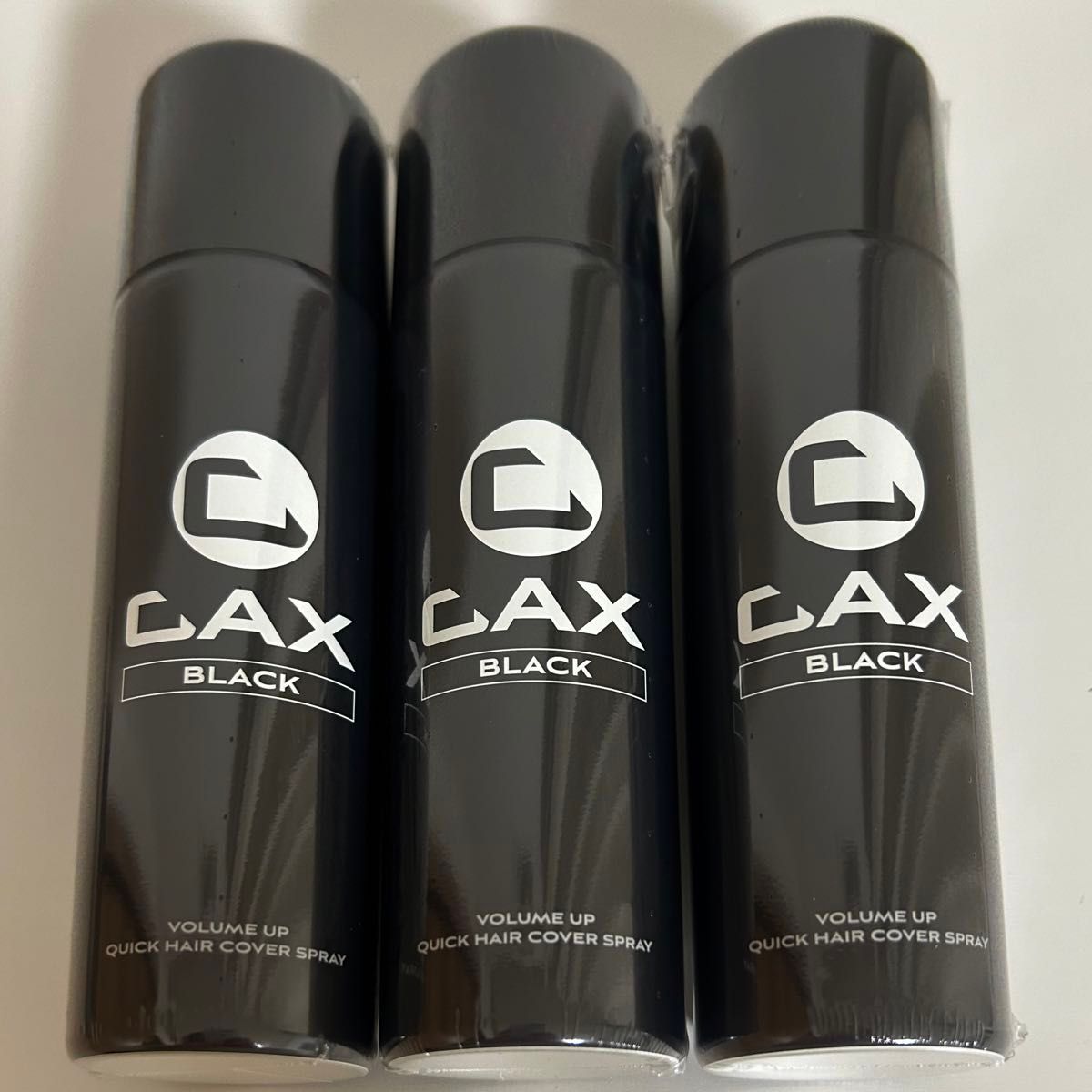 新品未開封　CAX カックス 薄毛隠し用 ヘアスプレー 100gブラック3本セット