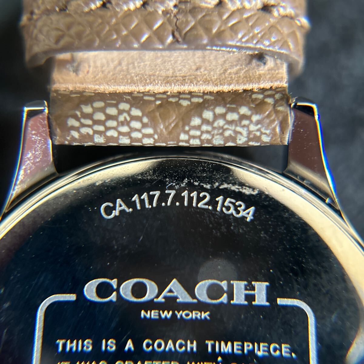 ● COACH コーチ 腕時計 CA.117.7.112.1534 QZ クォーツ シグネチャーベルト 白文字盤 レディース 不動品 1円スタート_画像7