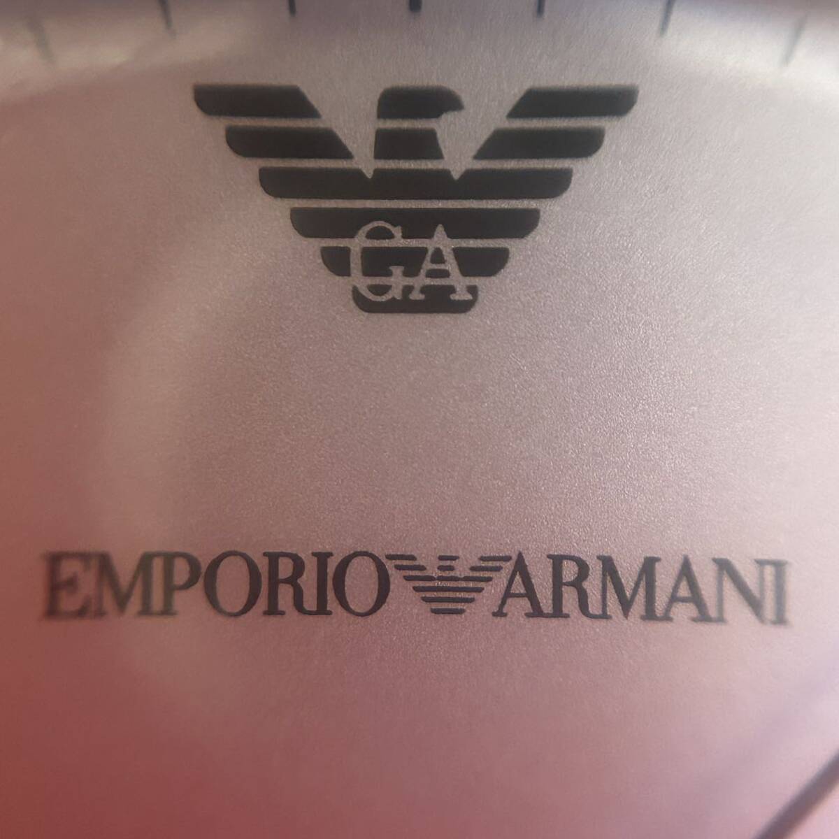 ■ EMPORIO ARMANH エンポリオ・アルマーニ AR-1879 251504 クォーツ 腕時計 不動品 グレー文字盤 クロノグラフ スモセコ 1円スタート_画像4