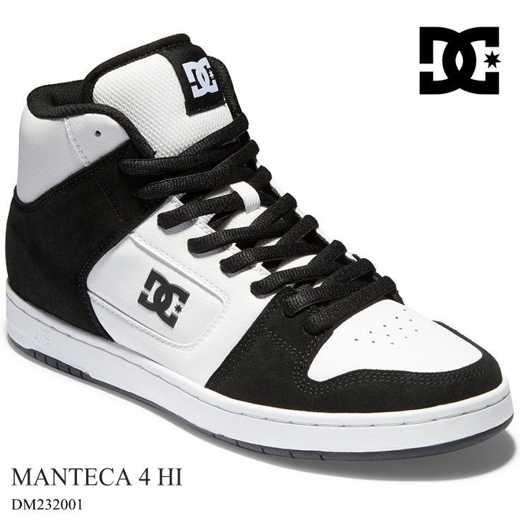 新品 未使用 DC スニーカー 26.0cm DC SHOES MANTECA 4 HI DM232001 WBK マンテカ コート系 スケーター スケート