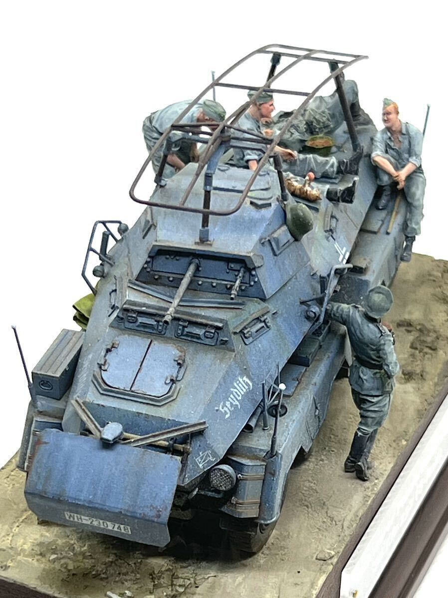 1/35 ドイツ8輪装甲車Sd.kfz232（8-Rad）完成品ヴィネット_画像5