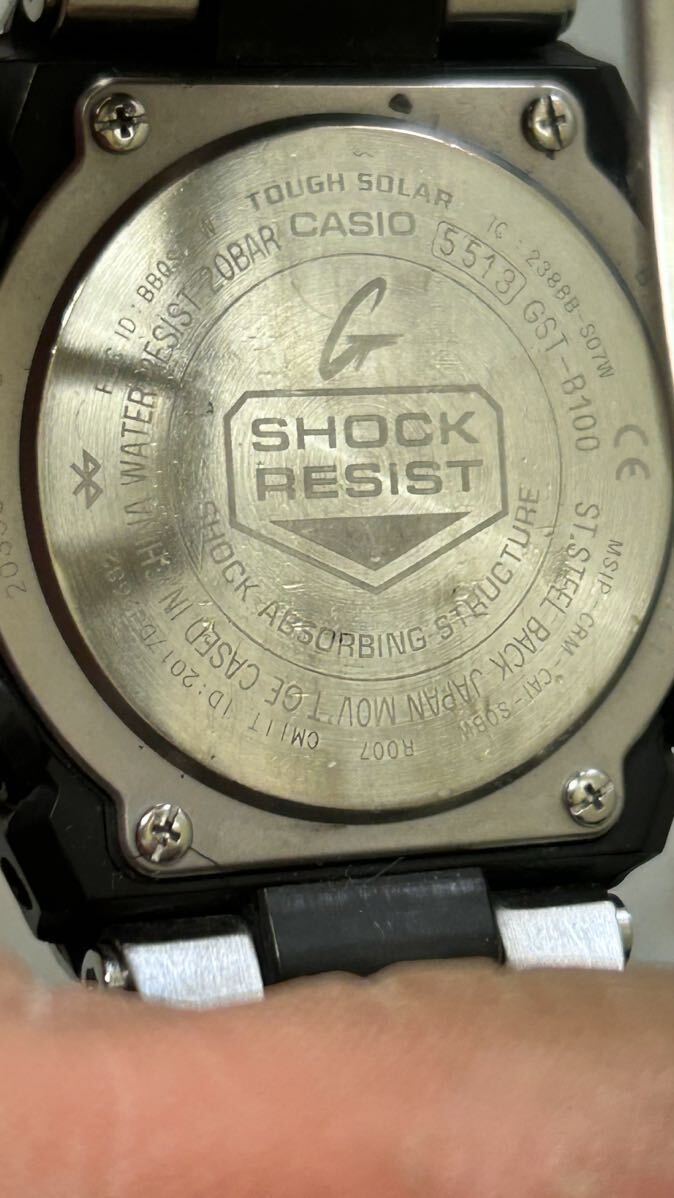 G-SHOCK Gショック GST-B100D-1A9JF カシオ CASIO 腕時計 G-STEEL Ｇスチール モバイルリンク機能 クロノグラフ ブラック ゴールド 黒 金色_画像5