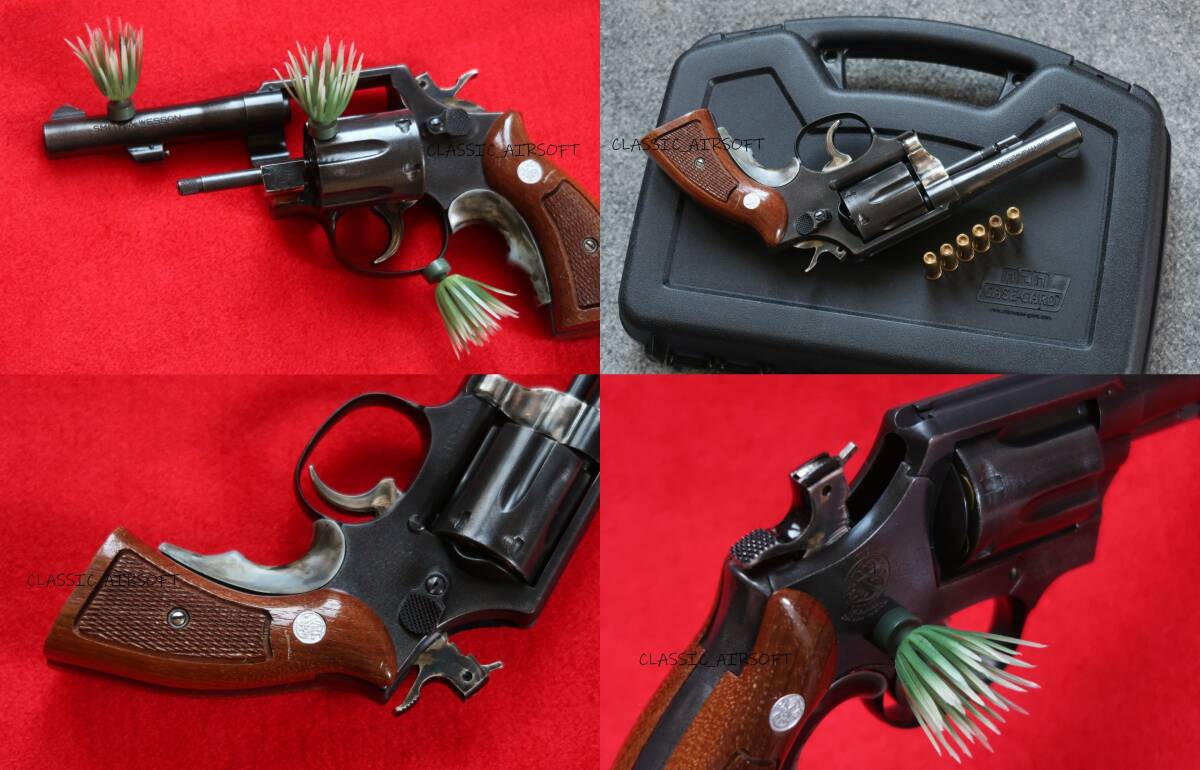 SRHW相当！未発火品 国際コクサイ S&W M10 4inch ミリポリ .38SPECIAL HWモデルガン KOKUSAI純正ウォルナット木製グリップ＆MTMケース付きの画像7