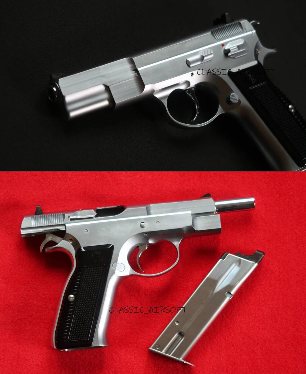 絶版！美品 チェコCeska zbrojovka KSC CZ75 1st SHORT RAIL ABSステンレス・シルバーメッキ仕上げ HKハードキック版GBBガスブローバック！_ファースト＜ショートレイル＞シルバー仕様