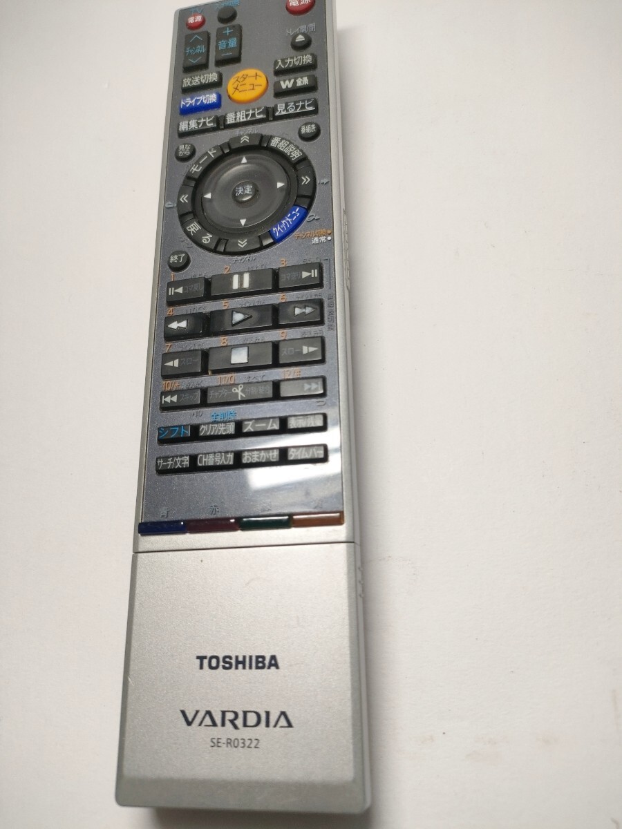 動作品 SE-R0322 東芝 HDD＆DVDレコーダー用リモコン TOSHIBA VARDIA RD-S503_画像2