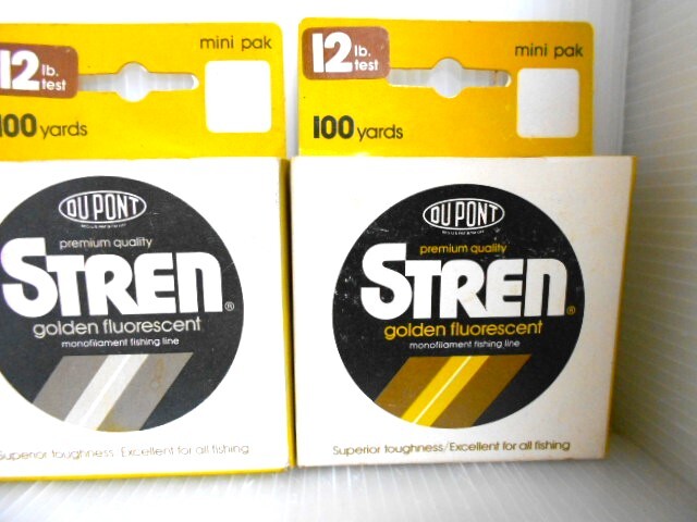 ☆☆　DU PONT STREN golden fluorescent 12lb 100yards mini pak ストレーン　デュポン　ダイワ　未使用品 _画像3