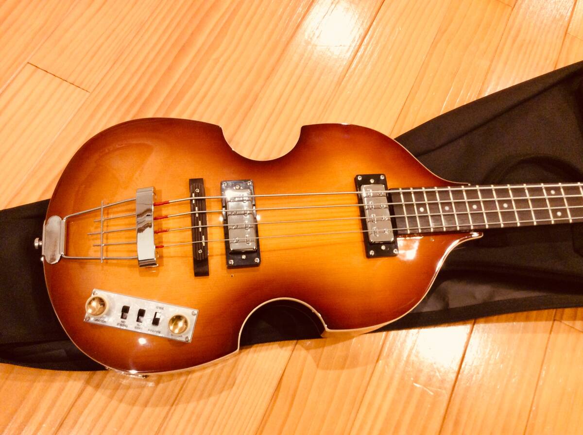 超美品☆Hofner/HI-BB IGNITION BASS★ヴァイオリンみたいなアンティークなカラー◆バイオリンベース/ヘフナー★ビートルズサウンドに！_画像4