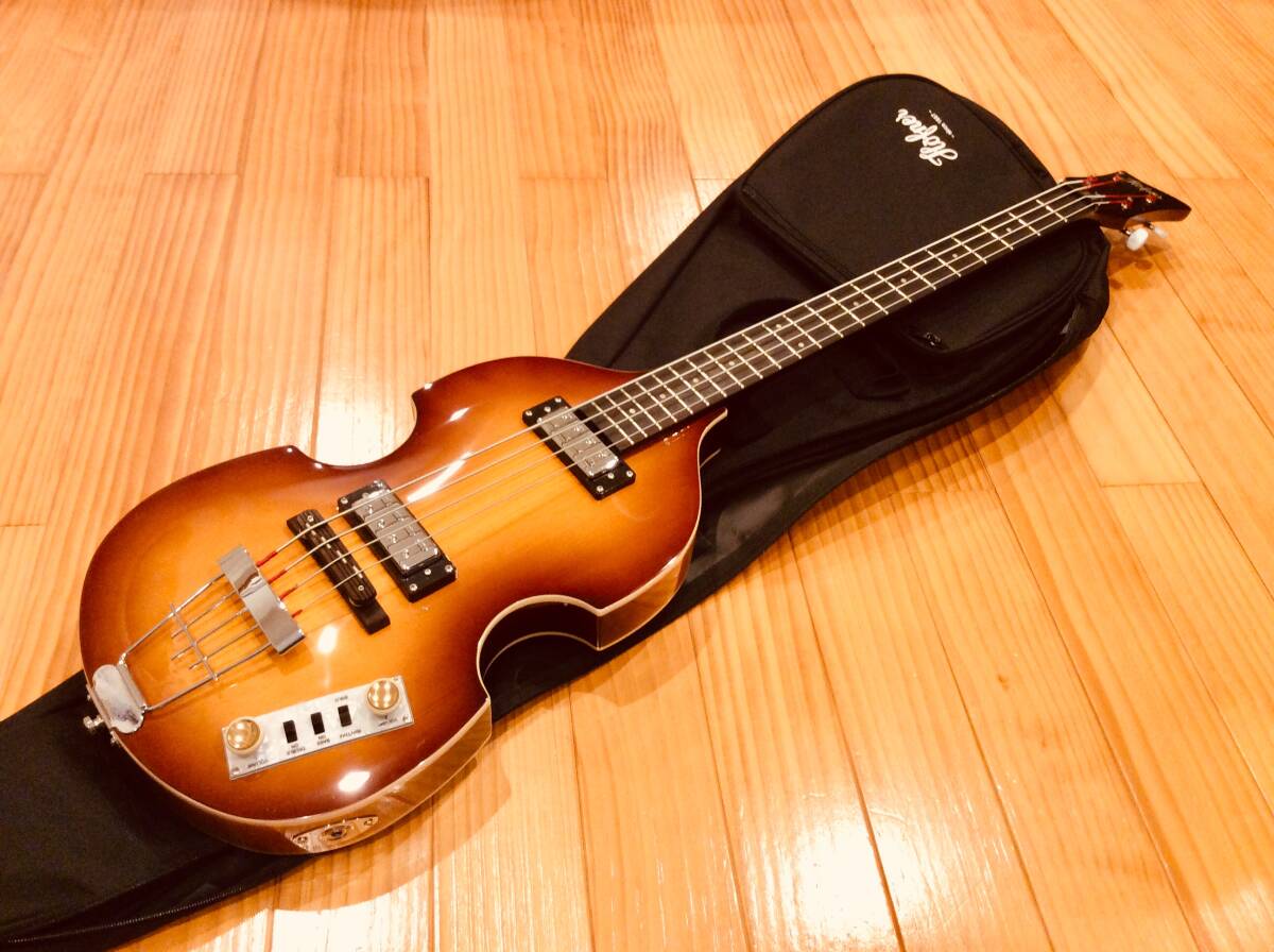 超美品☆Hofner/HI-BB IGNITION BASS★ヴァイオリンみたいなアンティークなカラー◆バイオリンベース/ヘフナー★ビートルズサウンドに！の画像1