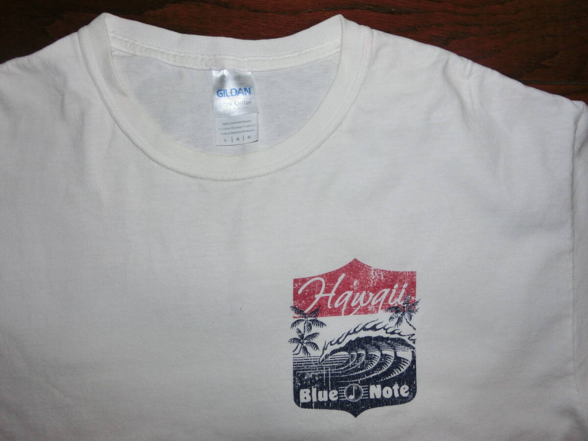 Hawaii ブルーノート BLUE NOTE 限定Tシャツ 白い 大きい 半袖Tシャツ 綿１００％ LL XL_画像2