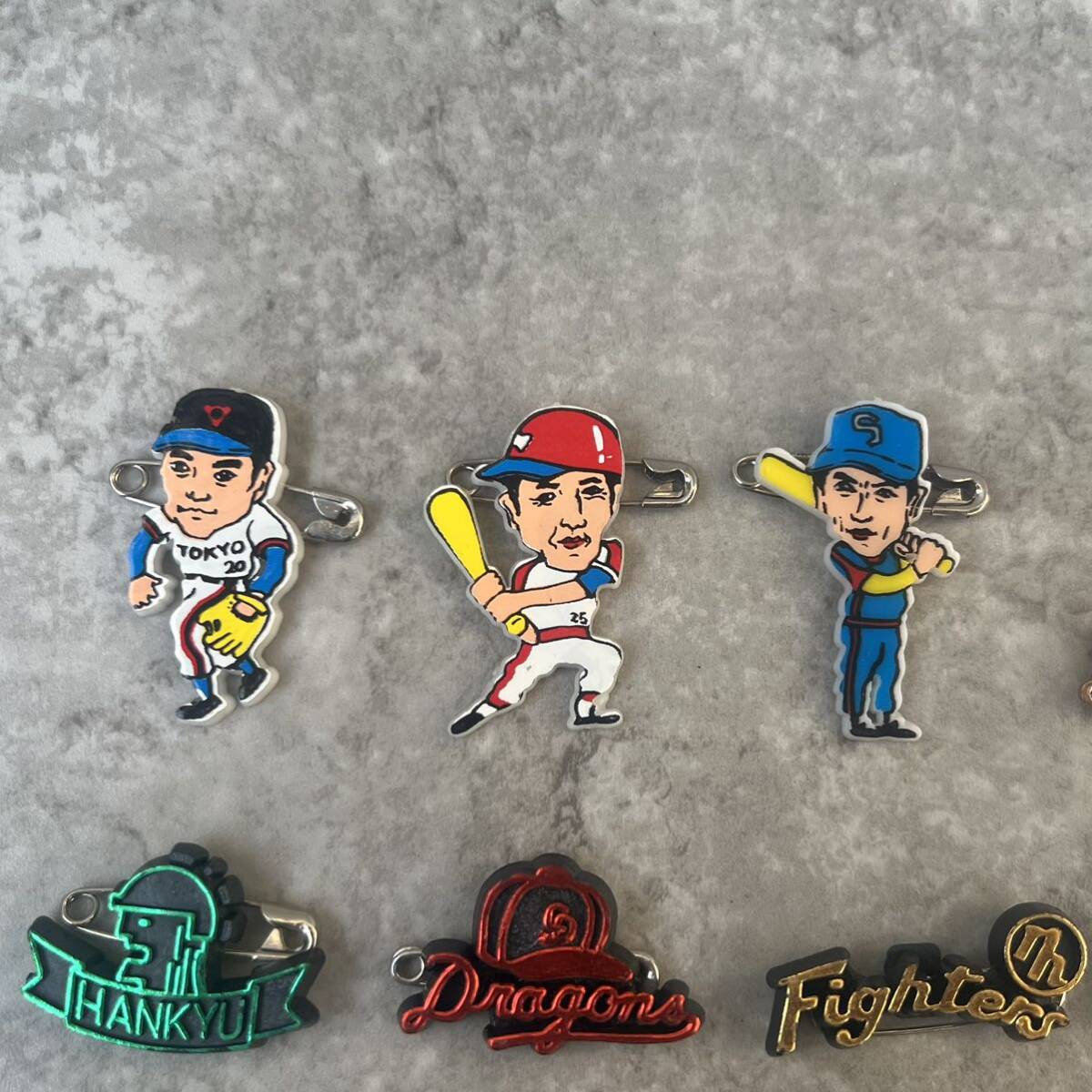 当時物 プロ野球 バッジ 駄菓子屋 玩具 / ガチャガチャ 絶版 まとめて セット フッドボール ベースボール ビンテージ 昭和レトロ 野球_画像3