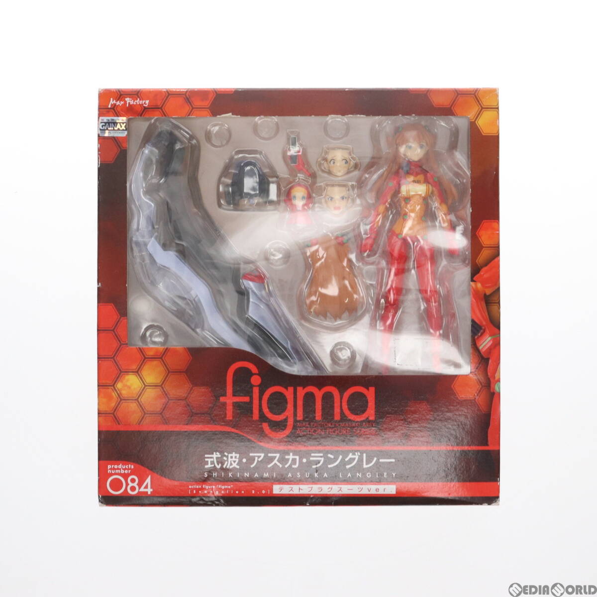 【中古】[FIG]figma(フィグマ) 084 式波・アスカ・ラングレー テストプラグスーツver. ヱヴァンゲリヲン新劇場版:破 完成品 可動フィギュア_画像1