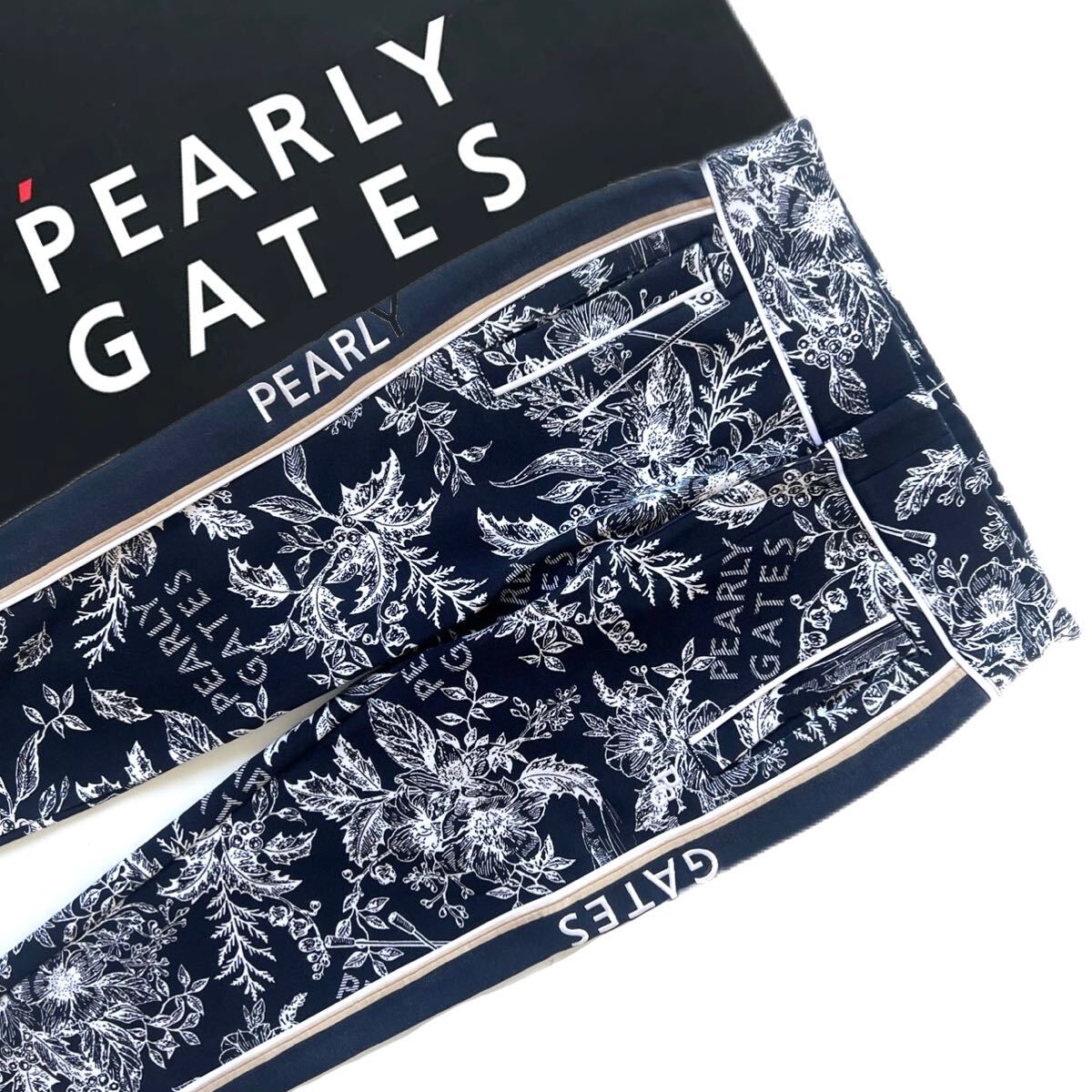 【送料無料】Pearly Gates パーリーゲイツ　花柄　スウェットパンツ　レディース　0 S ゴルフパンツ　ズボン　ボタニカル　フラワー