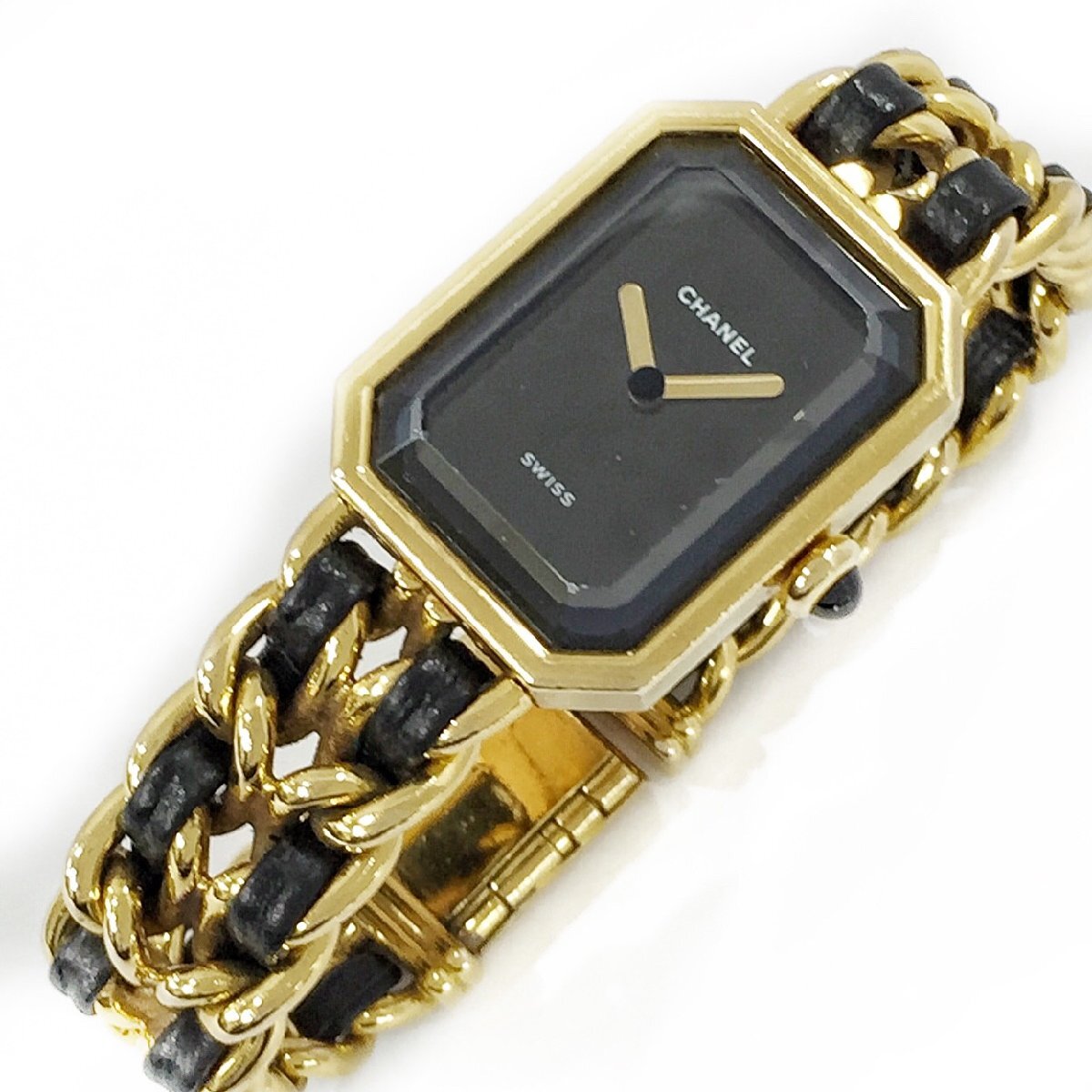  necessary repair goods!! immovable!!CHANEL/ Chanel Premiere GP size S lady's quartz watch 
