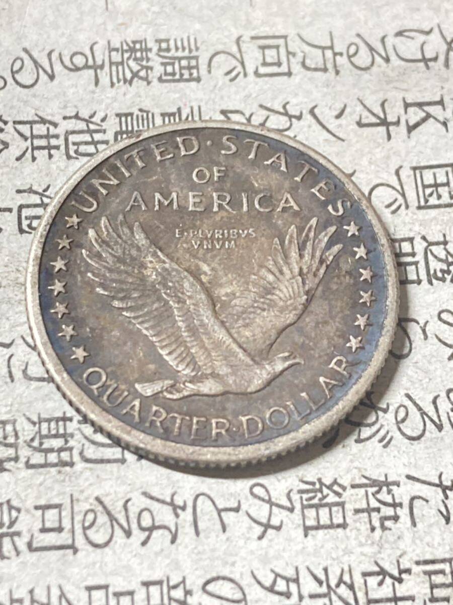 アメリカ 25セント銀貨 1917S サンフランシスコ 特年 美品 希少 レアコイン 古銭 アジア 外国古銭 海外 クォーターダラー 北米の画像3