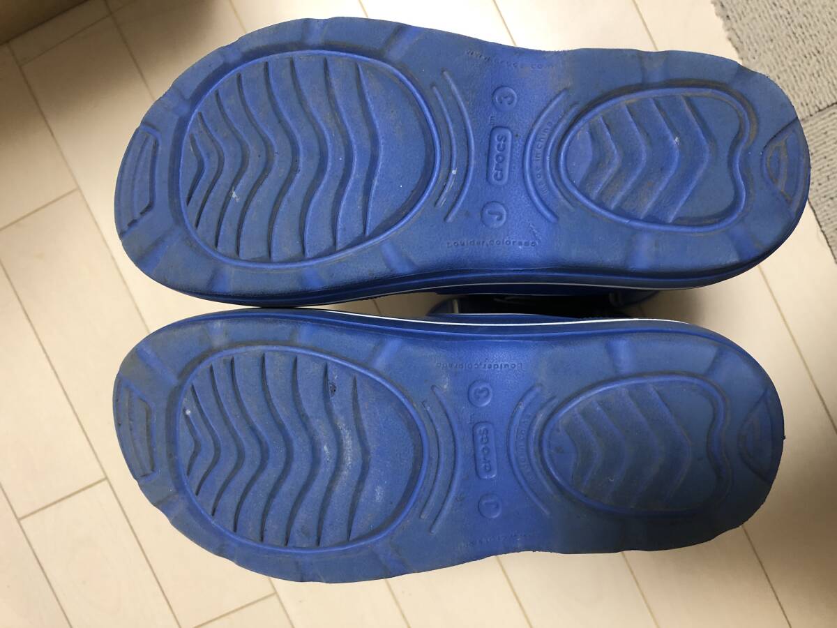 格安スタート　子供用　クロックス　長靴　 レインブーツ　サイズJ3 21㎝　ブルー　青　Crocs_画像5