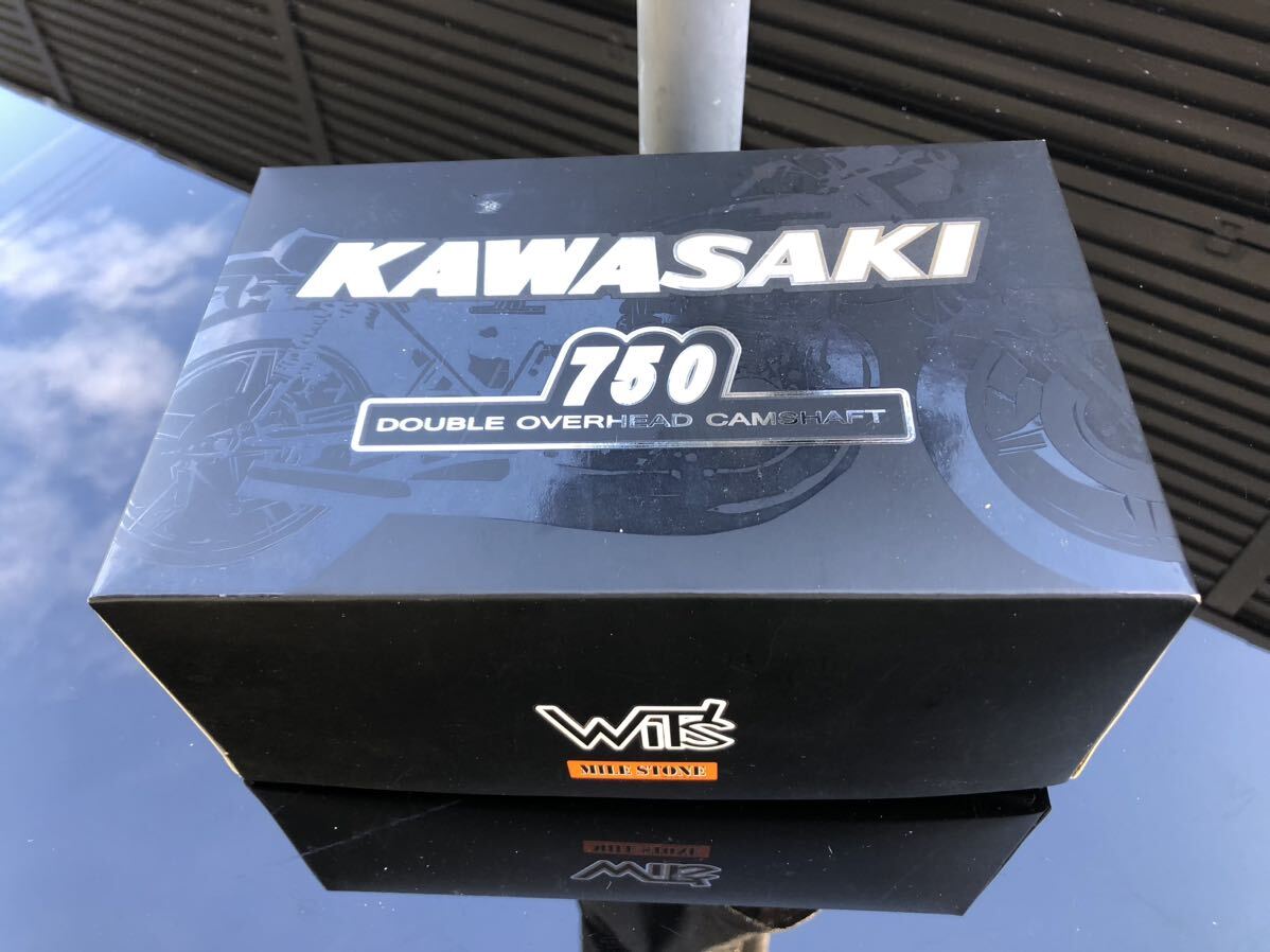 ★昭和とVANと おもちゃ★ Wit's MILE STONE KAWASAKI 750改 キャンディトーン イエロー グリーン  イエローボールカラー 1 / 12の画像10