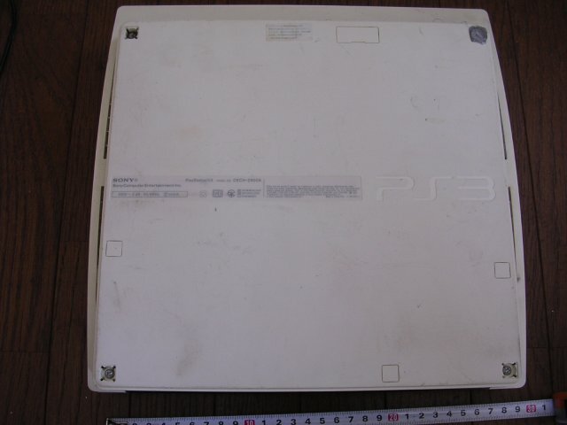 ■CECH-2500A SONY PS3 白 PlayStation3 160GBモデル 動作品(確証写真提示)JUNK扱い_底面(封印シール付き)