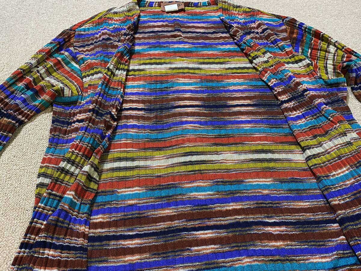 MISSONI ミッソーニ レディース 総柄 ニット カーディガン 長袖 カットソー 31 イタリア製/NL_画像4