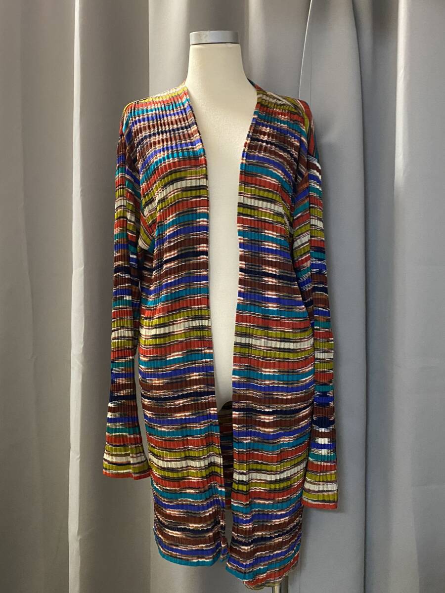 MISSONI ミッソーニ レディース 総柄 ニット カーディガン 長袖 カットソー 31 イタリア製/NL_画像1