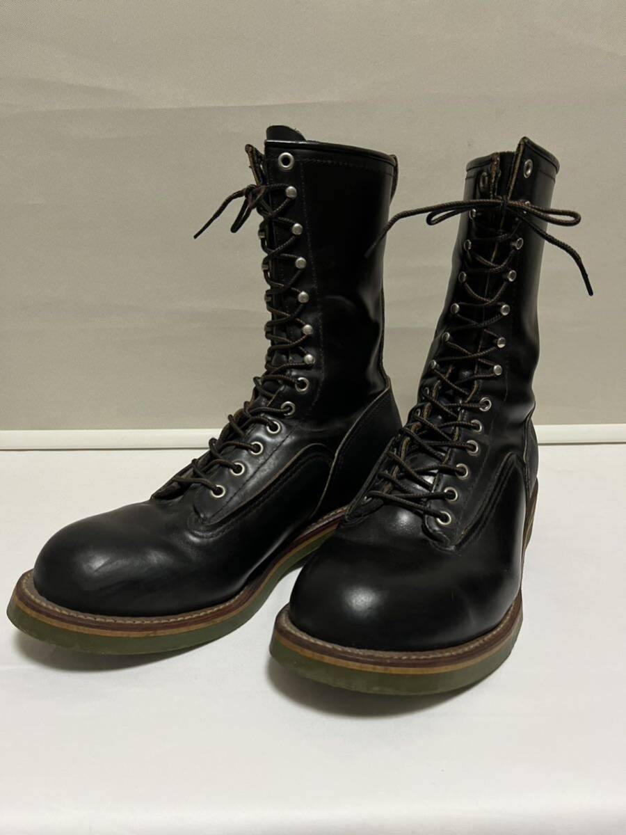 RED　WING　レッドウイング　919　ロガーブーツ　8　1/2　E　編み上げ　羽タグ　緑ソール_画像1