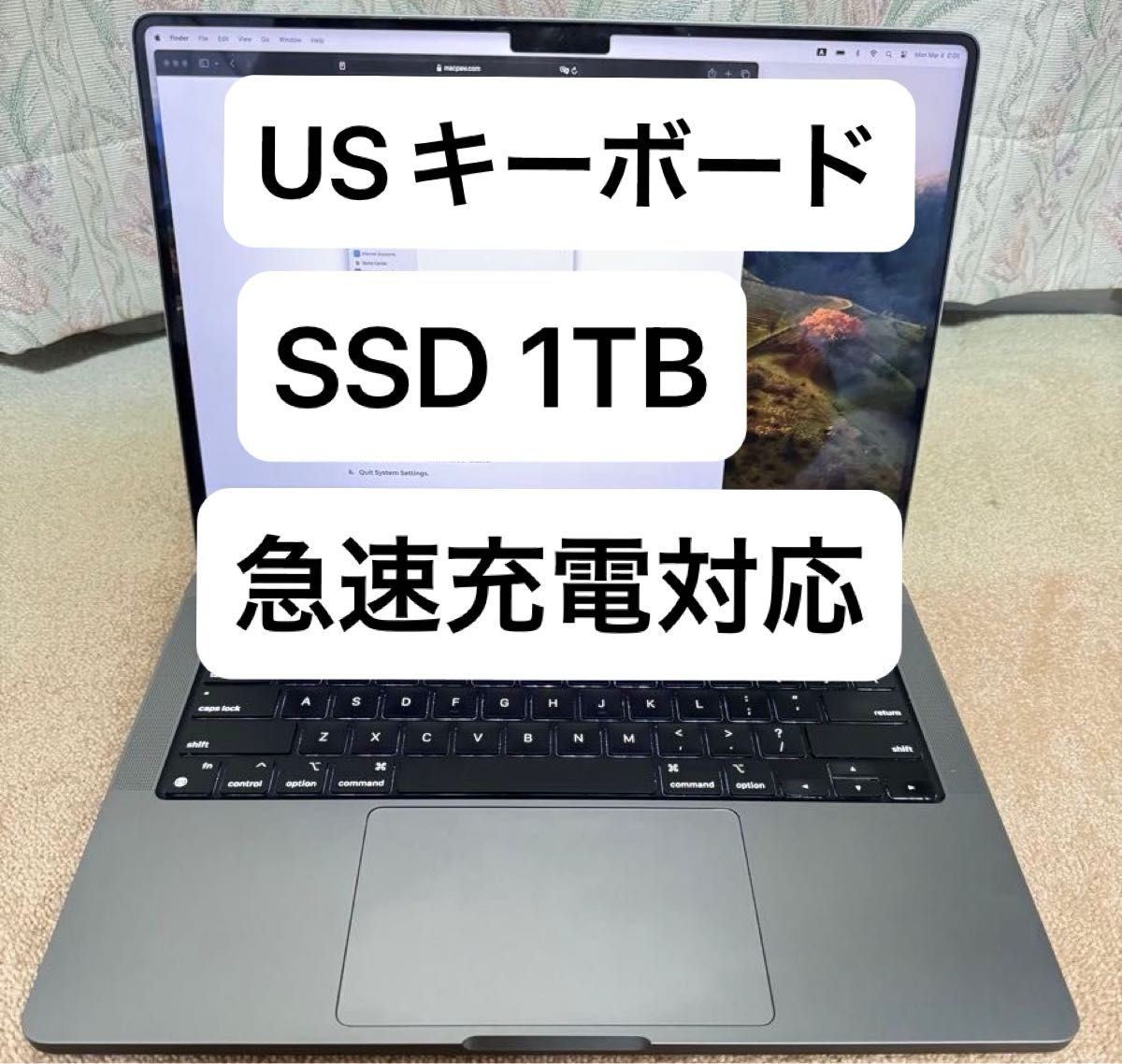 14inch MacBook Pro US Keyboard SSD 1TB RAM16GB m1pro 急速 14inch MacBook Pro US Keyboard SSD 1TB RAM16GB m1pro 急速