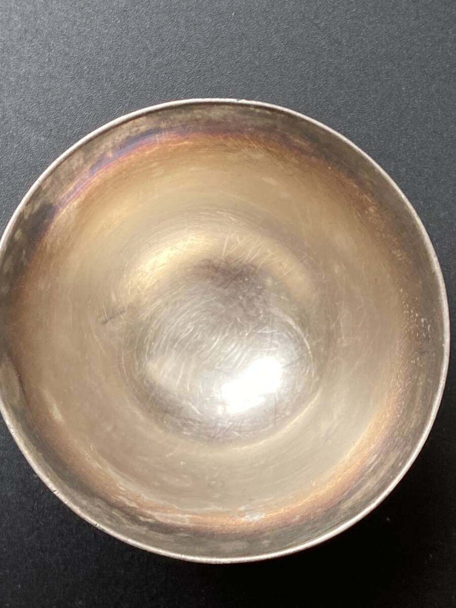  sake cup and bottle silver made 