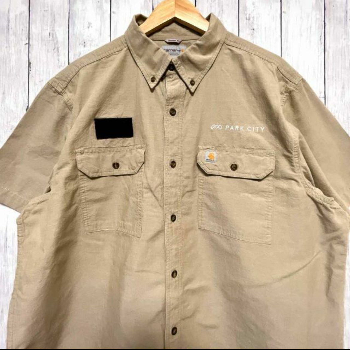 カーハート Carhartt 半袖シャツ ワークシャツ メンズ ワンポイント XLサイズ 3‐335の画像1