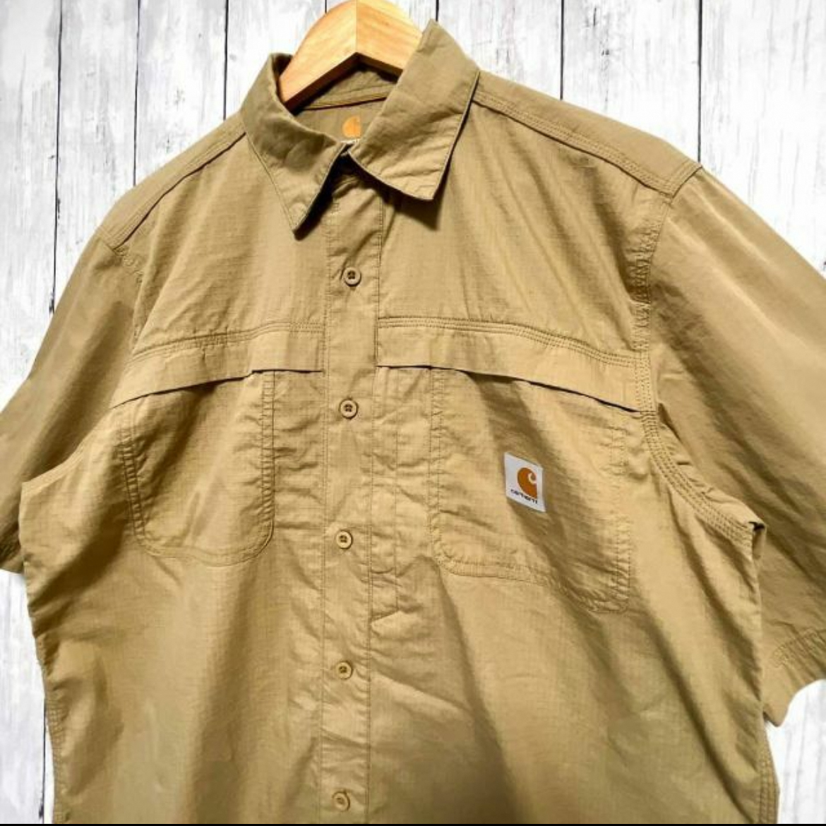 カーハート Carhartt Force 半袖シャツ ワークシャツ メンズ ワンポイント Mサイズ コットン72％ ナイロン28％ 3‐337