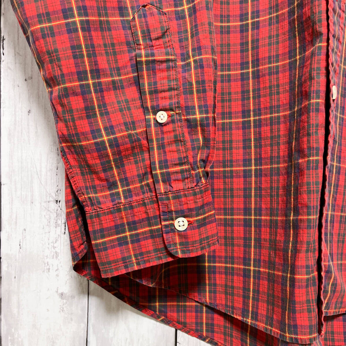 ラルフローレン Ralph Lauren BLAKE チェックシャツ 長袖シャツ メンズ ワンポイント コットン100% Lサイズ 5‐515