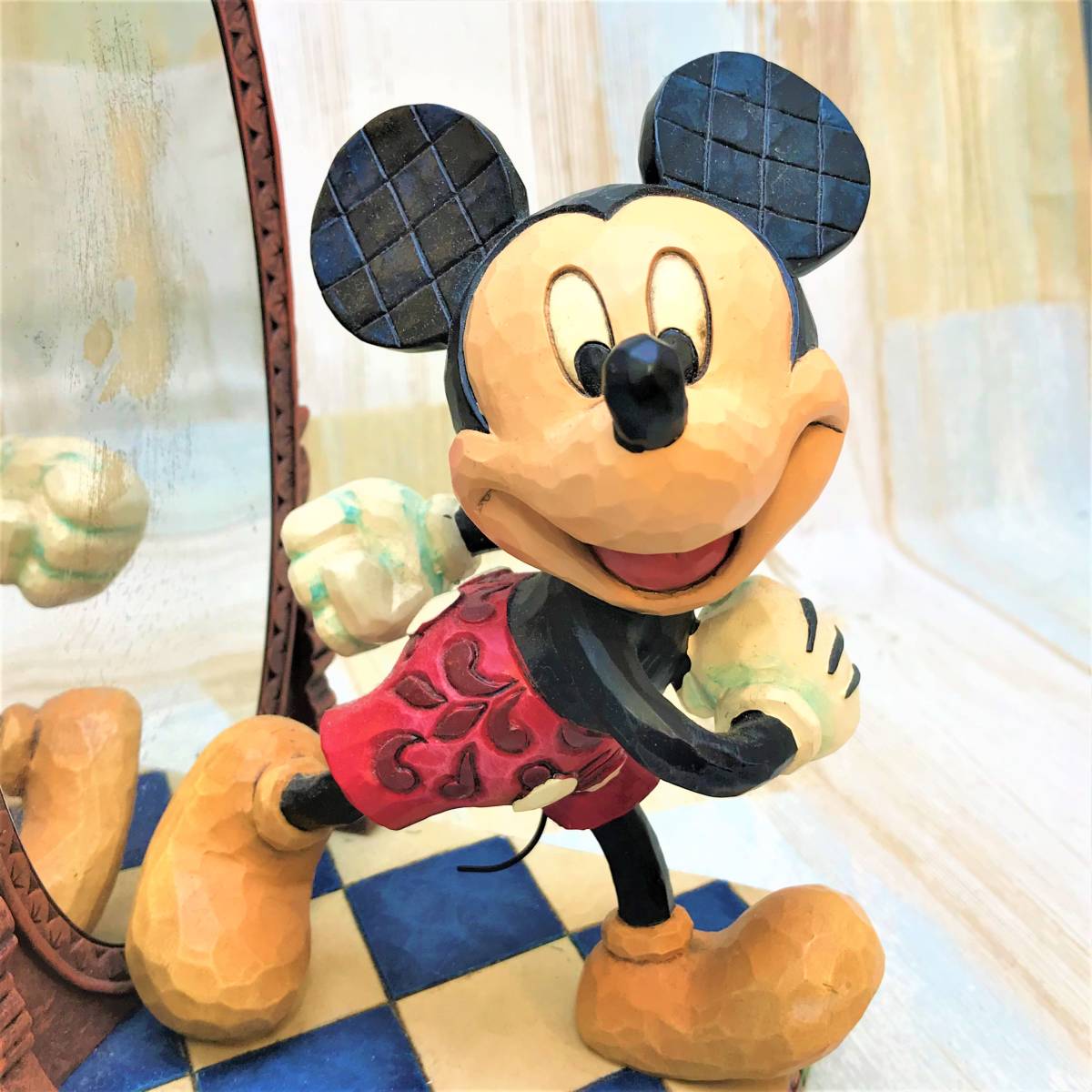 レア ミッキーマウス Mickey Mouse 鏡 かがみ 今と前 フィギュア レア ミッキーマウス Mickey Mouse 鏡 かがみ 今と前 フィギュア