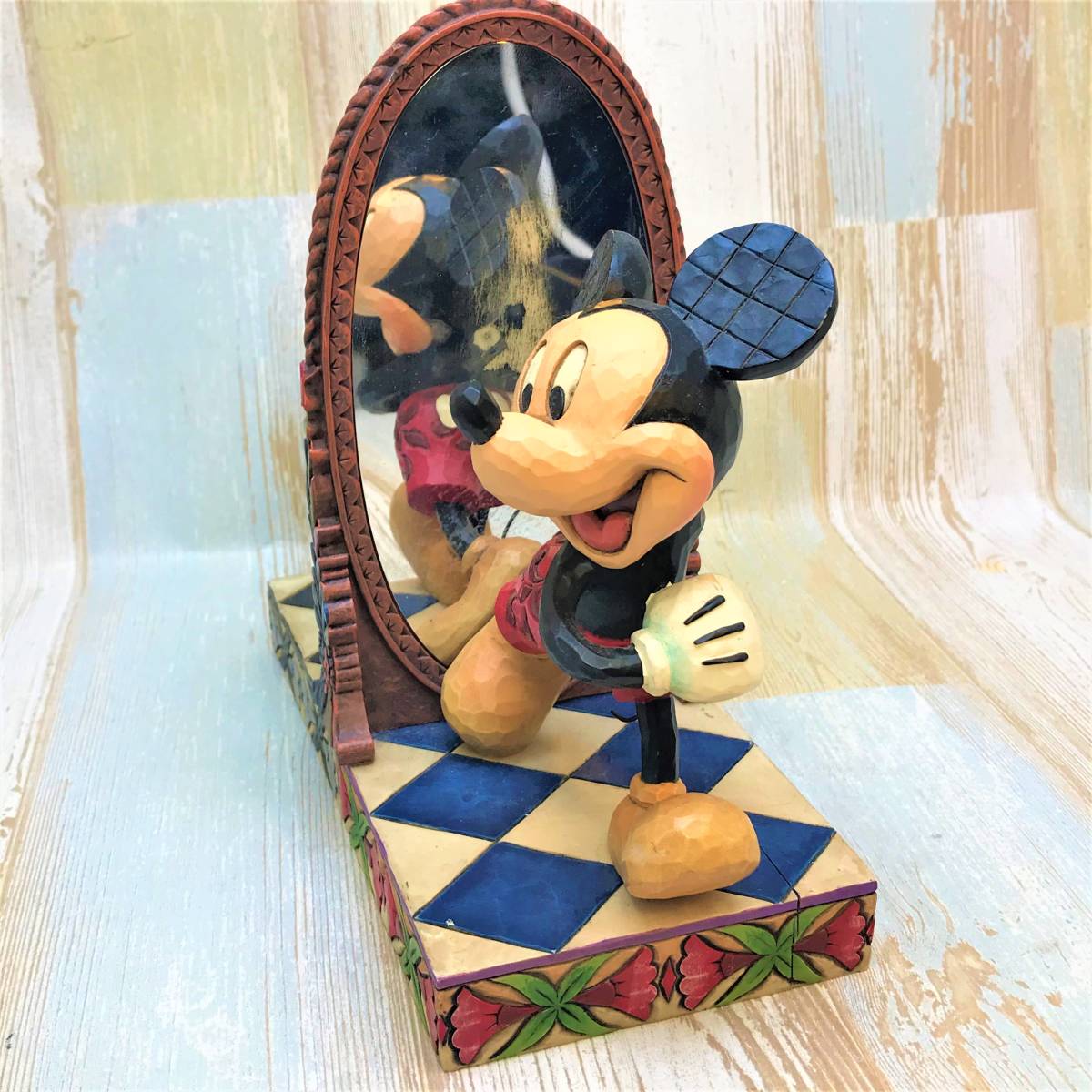 レア ミッキーマウス Mickey Mouse 鏡 かがみ 今と前 フィギュア レア ミッキーマウス Mickey Mouse 鏡 かがみ 今と前 フィギュア