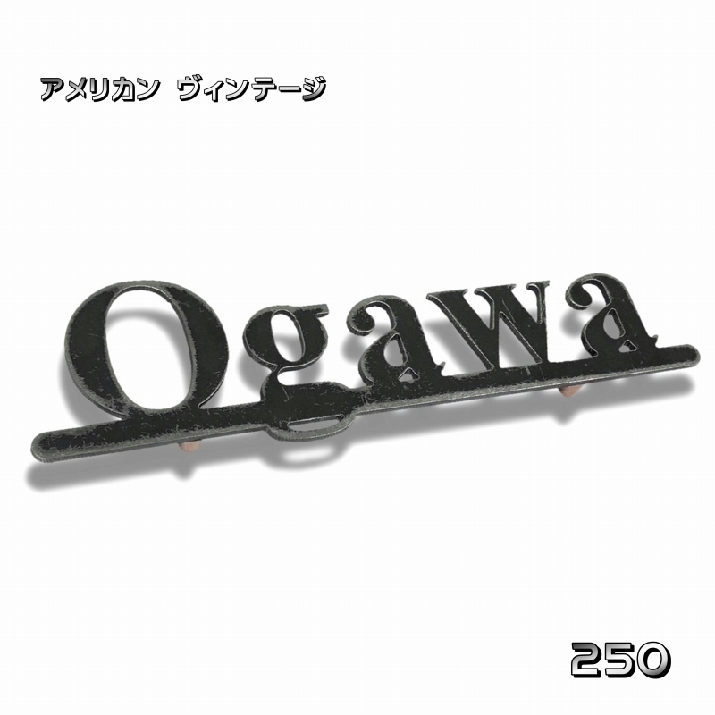 表札 アメリカン風のビンテージに仕上げたアイアン表札 ヴィンテージ レトロ アンティーク 250mm 切文字 かっこいい_画像1