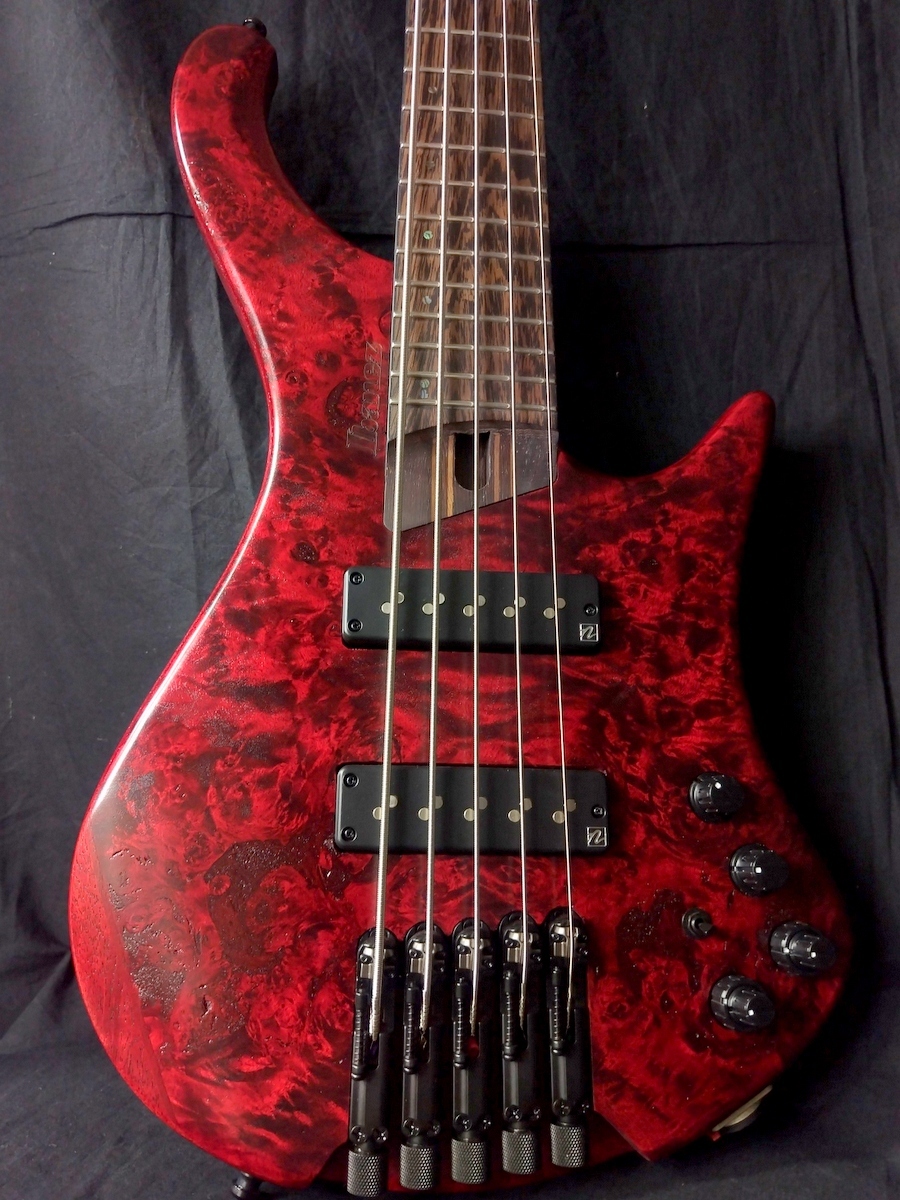 Ibanez EHB1505 SWL Stained Wine Red Low Gloss アイバニーズ 5弦ベース ヘッドレス マルチスケール_画像3