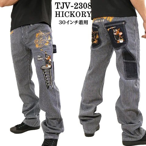 VANSON LEATHERS × TOM & JERRY トム アンド ジェリー 【定価\22000＋税】 デニムペインターパンツ TJV-2308 HICKORY 38 インチ_画像1