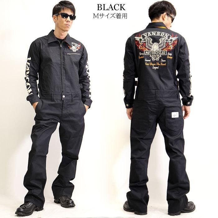 VANSON LEATHERS 【定価\19800+税】 オールインワン NVAO-2002 BLACK サイズ XLの画像2