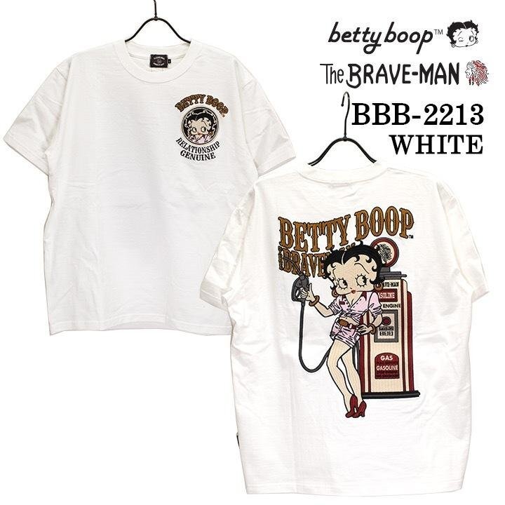 The BRAVE-MAN × BETTY BOOP ベティ ブープ 【定価￥7900＋税】 半袖TEE BBB-2213 WHITE サイズ XL_画像2